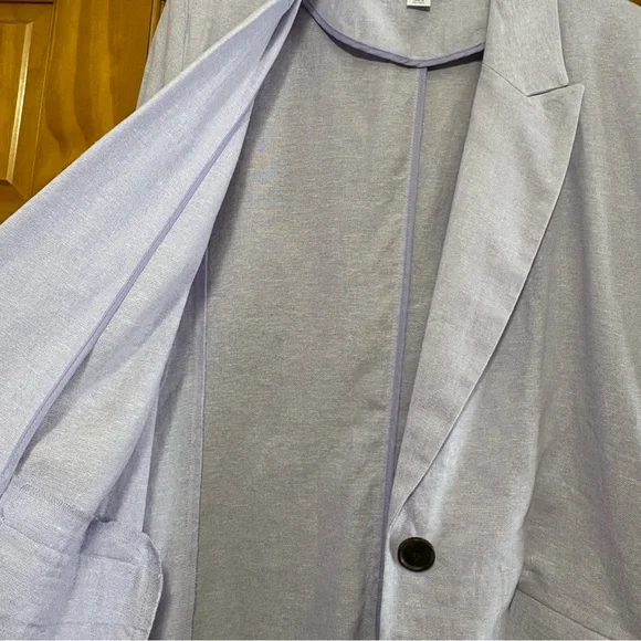 Liz Claiborne Light Purple Linen Blend Blazer NWT - Picture 7 of 10